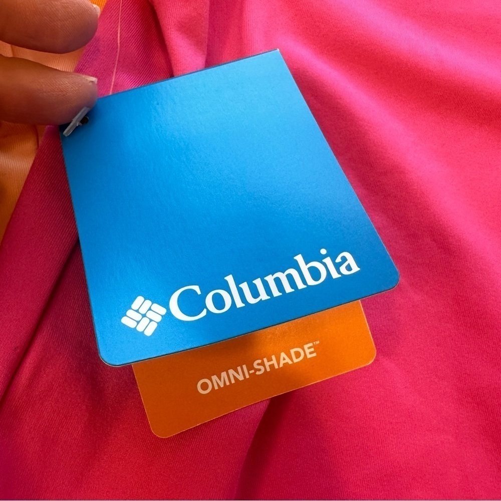 Columbia Girls Omni-Shade Long Sleeve Pink And Orange M Medium 10/12 NWT - Picture 8 of 12
